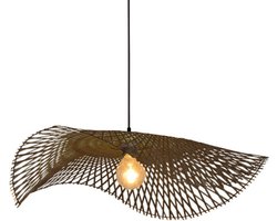 Bamboe Hanglamp - Handgemaakt - Zwart - ⌀75 cm