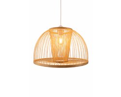Bamboe Hanglamp Ø40 cm – Mekong Lotus Shade – Naturel – Handgemaakt – E27 – Incl. snoer – Japandi / Boho lamp