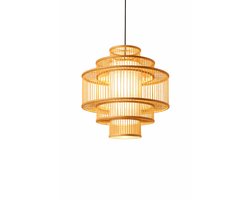 Bamboe Hanglamp – Ø40 x 40 cm – Japandi – Licht naturel – Handgemaakt – E27 – Design Lamp