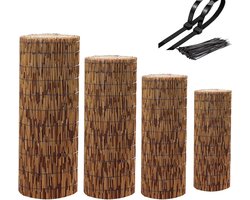 Bamboe hekwerk voor tuin, terras en balkonbescherming - 80 cm x 500 cm