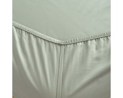 Bamboe hoeslaken Sage Green lichtgroen 200x200 cm – Standaard matras, zacht, ademend & hypoallergeen | Boomba Bamboo®