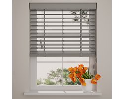 Bamboe Houten Jaloezie Easy - 50 mm - Light Grey - 120 x 130