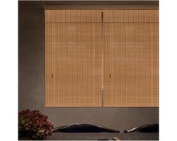 Bamboe jaloezieën - Romeinse gordijn Houten tinten - Raambekleding - Natuurlijk geweven - 80x150 cm - Natuurlijk