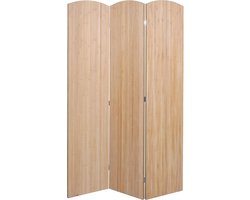 Bamboe kamerscherm MCW-O30, ruimteverdeler, scheidingswand, zichtbescherming, opvouwbaar, 3 panelen, 170 x 120 cm