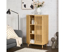 Bamboe kast Grong 110x66x40 cm houtkleurig