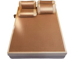 Bamboe Koelmatras - Dubbelzijdige Mat - Koel Slapen - Rotan en Ijszijde - 120 x 200 cm - N.v.t.