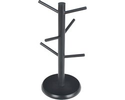 Bamboe Koffiebekerhouder met 6 Haken - Organiser voor Mokken en Accessoires