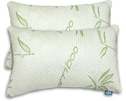 Bamboe kussen - Bamboe Hoofdkussen Memory Foam – Koelend & Ergonomisch – Anti Allergisch – Bamboo Kussen – (Set van 2)