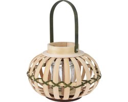 Bamboe - lantaarn -kaarsenstandaard - lantaarn windlicht - woondecoratie - tuin - per 2 stuks