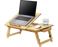 Bamboe laptoptafel bedtafel tot 55x35x20-28 cm