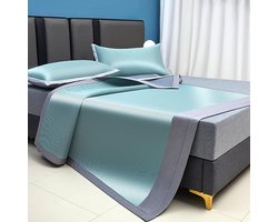 Bamboe Matras Pad - Zomer Koeler - Koel Slapen - Ademend Rotan - 90 x 200 cm - Natuurlijk