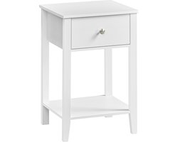 Bamboe nachtkastje – Bijzettafel – Met lade – Wit