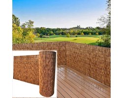 Bamboe Omheining Rol - Tuinafrastering Privacy - Balkon Beschutting - 100% Natuurlijk Materiaal - 36 voet Hoog - Meerkleurig