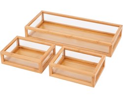 Bamboe Opbergbakjes - Set van 3 - Elegant Design