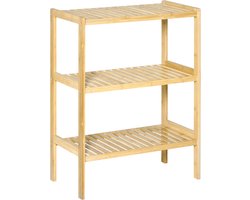Bamboe opbergkast - 4 niveaus - 45x31.5x111 cm - Voor badkamer woonkamer en balkon