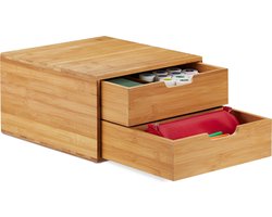 Bamboe organizer - ladekastje - bureau organizer - opbergkastje - hout 2