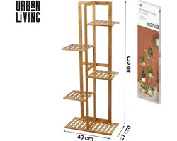Bamboe plantenrek met 5 niveaus - 40 x 21 x H80 cm