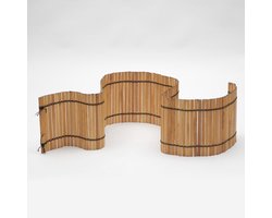 Bamboe Rolborder - Bamboerol - B.200cm/H.30cm - Licht