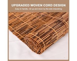 Bamboe Rolgordijn 80x220cm - Privacy en Zonwering voor Ramen en Deuren
