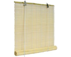 Bamboe rolgordijn vrijhangend - natuur - 160 x 160 cm