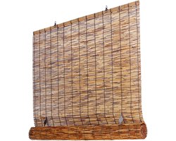 Bamboe Rolgordijnen voor Buiten - Verduisterende Jaloezieën voor Privacy op Balkon en Terras (130x180cm)