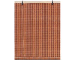 Bamboe Rolgordijnen - Zonnescherm Houten Luiken - Raambekleding Privacy - Handgeweven Natuurlijk Materiaal - 50-150cm Breed - Oranje