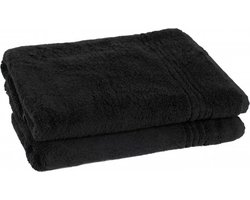 Bamboe Sauna Handdoek Zwart 140x70cm (1x) 140x70cm - sneldrogende bamboe handdoeken - badlaken - badhanddoek