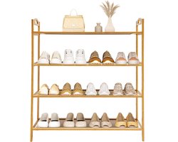 Bamboe Schoenenrek 4 Niveaus Schoenenkast Voor Ingang Hal Slaapkamer Woonkamer Bamboerek