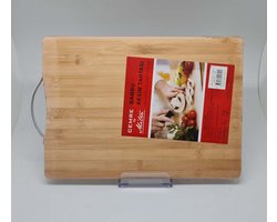 Bamboe serveer- snijplank met handvat