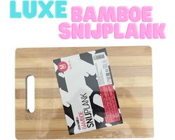 Bamboe Snijplank - 26x16cm - Rechthoekig - Natuurlijke uitstraling - Houten snijplank - Cutting board - Stevig/Duurzaam - Serveerplank/Decoratieplank/Kaasplank/Borrelplank/Snijplank - Keukenbenodigheden - Kookbenodigheden -