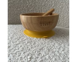 Bamboe Street bamboo bowl organisch bakje - Baby Cadeau - Kinderservies set - Zuignap - Kinderbord - Baby servies - Baby bestek - Melamine & BPA-vrij - Kraamcadeau - Babyshower cadeau - Baby - Geboorte Cadeau - zuignap - milieuvriendelijk - peuters
