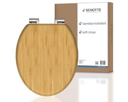 Bamboe toilet bril met zacht-sluitmechanisme - Duurzame houten toiletzitting voor maximaal 150 kg