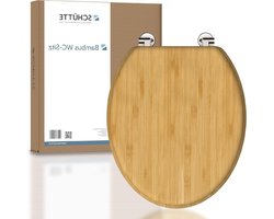 Bamboe toiletdeksel - duurzaam hout - geschikt voor alle gangbare toiletten - belastbaar tot 150 kg