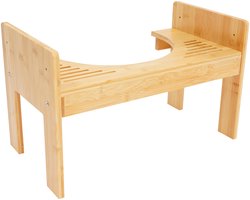Bamboe Toiletkruk 45*24.5*28cm Antislip Badkamer Poepkruk Voor Kinderen Ouderen Verstelbare Voetensteun