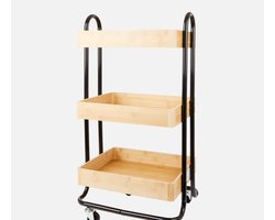 Bamboe trolley 83,5 x 44,5 x 33,5 cm | 3-laags