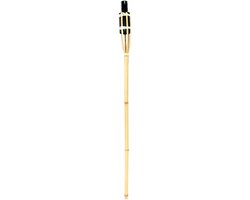 Bamboe tuinfakkel - 90 cm - Tuin decoratie/tuinverlichting - Oliefakkels navulbaar