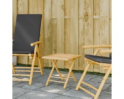Bamboe Tuinmeubel - Klaptafel Buiten - Terras Gebruik - Natuurlijk Materiaal - 45 x 45 x 45 cm - Bruin