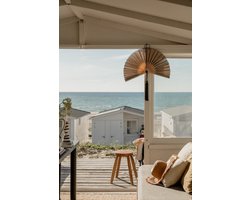 Bamboe waaier Medium | Bamboo wanddecoratie | Wanddecoratie waaier met kwastjes | Interieur eyecatcher