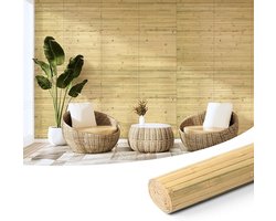 Bamboe Wandpaneel - Natuurlijke Bamboe Wandbekleding - Duurzame Interieurdecoratie Voor Muur En Plafond - Decoratief Lambrisering Paneel - 30 x 244 cm - Natuurlijk