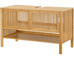 Bamboe wastafelonderkast Hvaler 60x100x45 cm houtkleurig