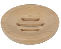 Bamboe zeepbakje - Rond zeep bakje - Bamboe - Houten zeephouder - Badkamer accessoire - Duurzaam - 8CM - CHPN