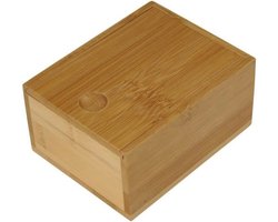 Bamboe zeepdoos voor badkamer en reizen - 11 x 8,6 x 5,5 cm