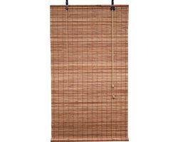 Bamboebaas® bamboe rolgordijn Fedde - Bruin - 150x220 cm - Natuurlijke look - Zonwerend - Duurzaam bamboe - Lichtdoorlatend - Geschikt voor binnen en buiten - Eenvoudige montage