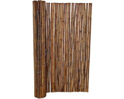 Bamboebaas® bamboemat Midi - 180x150 cm - Donkerbruin - Natuurlijke afscheiding - Schutting op rol - Duurzaam bamboe - Meer privacy - Tuin & balkon - Eenvoudige montage