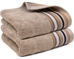 Bamboo Designer Hand Towel 40 X 60 CM- Royal Beige- Set of 2