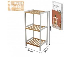"BAMBOU & CO" Bamboe rek met 3 niveaus - 35 x 30 x H70 cm