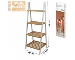 "BAMBOU & CO" PIRAMIDE REK MET 4 NIVEAUS 40X30XH109CM