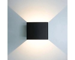 Bamled oplaadbare Wandlamp - Kubus - Buitenverlichting - Ledlamp - Binnenverlichting - Zwart