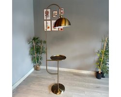Bamyum Antiek Koper Dienblad Beweegbaar Hoofdbord Moderne Vloerlamp
