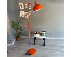 Bamyum Beweegbaar Hoofdeinde Moderne Decoratieve Metalen Oranje Vloerlamp